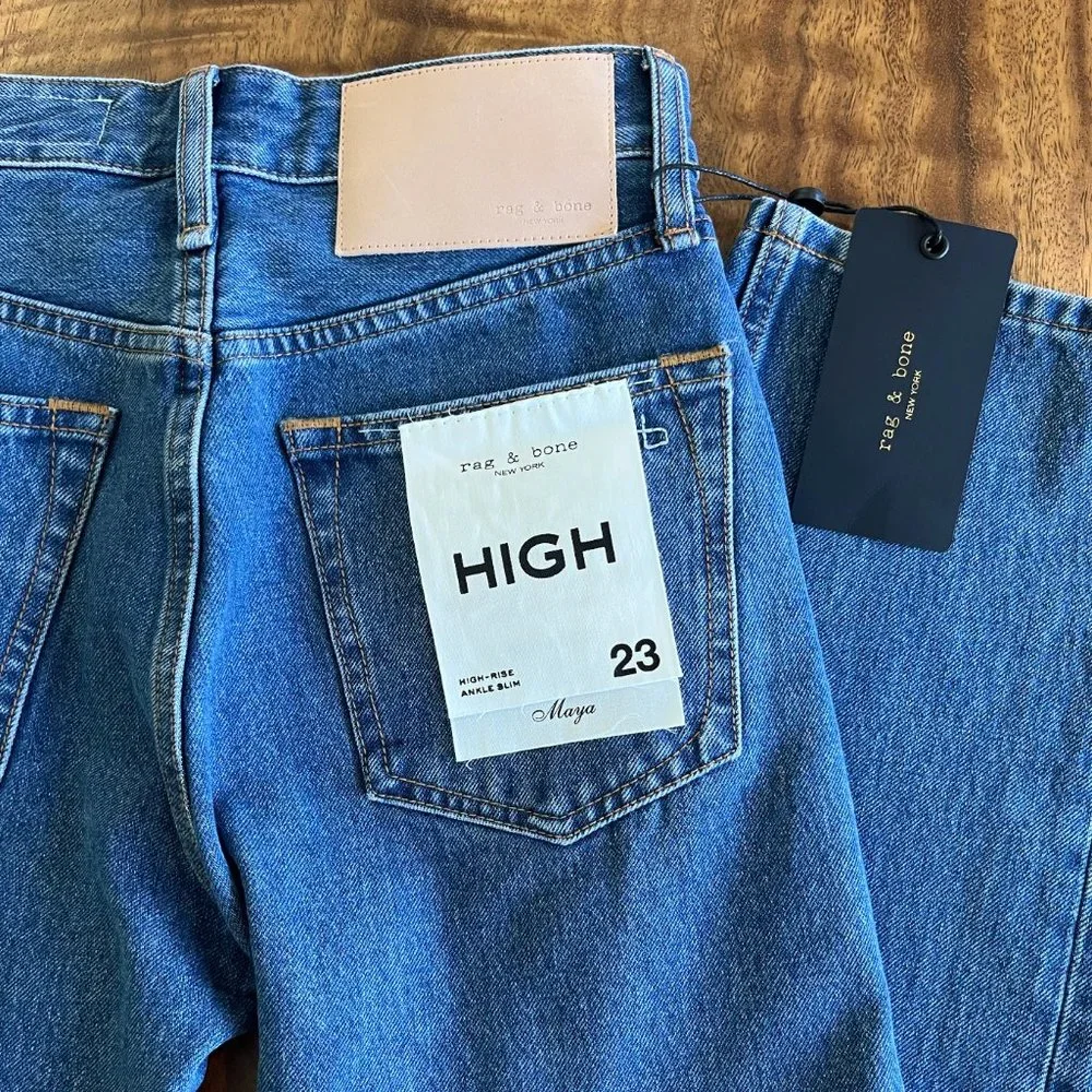 Rag & Bone Maya High-Rise Ankle Slim Jeans in Womens Size 23 (00) NWT - Picture 6 of 7